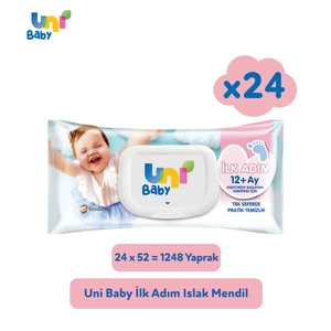 Uni Baby Ilk Adim Islak Mendil 24x52 (1248 Yaprak)