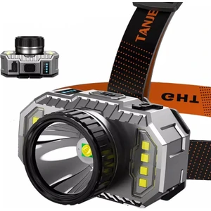 PS-010 800 Lümen Zoomlu Şarj Göstergeli Cob LED Usb'li Şarjlı Kafa Lambası