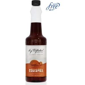 By Tüfekçi Gourmet Serıas Karamel Aromalı Şekersiz Kokteyl, Pasta ve Kahve Şurubu 750 ml Doğal Aroma