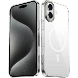 Apple iPhone 16 Kılıf Magsafe Şarj Özellikli Şeffaf Cam Arka Yüzey Redclick G-Glass Kapak