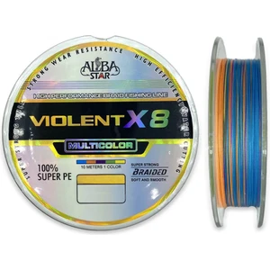 Albastar Violent 8x 0.18 mm 150M 8 Örgü Ip Misina Multicolor 18.0 kg Çeker