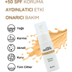 BB Krem - 24 Saat Nemlendirme - Işıltılı Açık Ton Güneş Kremi +50 Spf