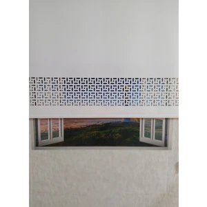 Ekru Lazer Kesim Modern Stor Güneşlik Perde