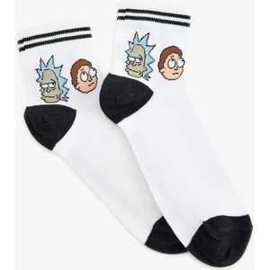 Rick And Morty Soket Çorap Lisanslı Çizgi Detaylı Pamuk Karışımlı