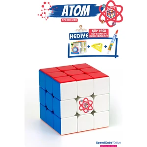 3x3 Atom Profesyonel Rubik Küp Akıl Zeka Küpü Speedcube Eğitici Oyuncak Hız Küpü Canlı Renkler