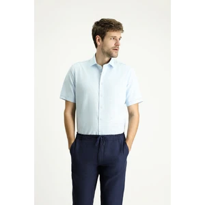 Kısa Kol Regular Fit Desenli Pamuklu Gömlek