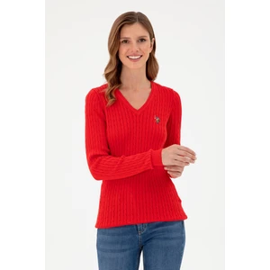 U.S. Polo Assn. Kadın Kırmızı Kazak /Triko 50288992-VR030