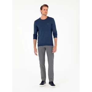 Pierre Cardin Erkek Gri Regular Fit Beli Yandan Lastikli Kanvas Pantolon 50295941-VR024