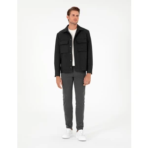 Pierre Cardin Erkek Antrasit Slim Fit Kanvas Pantolon 50295933-VR006