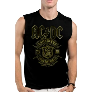 Karlı Acdc Siyah Kosuz Erkek Tişört