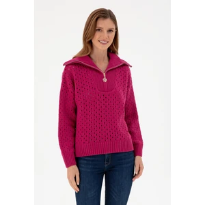 U.S. Polo Assn. Kadın Fuşya Kazak /Triko 50293113-VR023