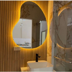 Led!li Işıklı Amedi Ayna Moderm Dekoratif Duvar Aynası