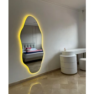 LED 'li Işıklı Mimoza  pilli. Kablosuz Ayna Moderm Dekoratif Duvar Aynası