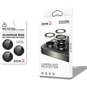 Zenith Works Apple iPhone 16 Pro Max Zore Cl-12 Premium Safir Parmak Izi Bırakmayan Anti-Reflective Kamera Lens Koruyucu