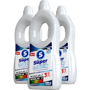 3'ü 1 Arada %100 Yerli Sıvı Çamaşır Deterjanı 3 Adet 1200 ml