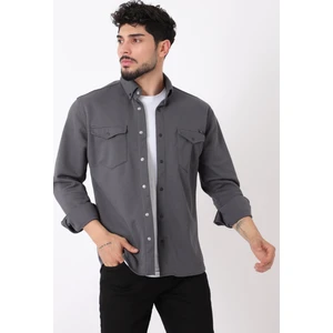 Çift Cep Kapaklı Örme Gömlek Xc U16805_40335