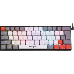 Teknoloji Gelsin Mekanik Oyuncu Klavyesi Blue Switch 18 Farklı Rgb Modu Kablolu Gaming Klavye