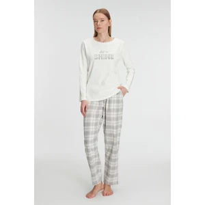 Kadın Uzun Kol Pamuklu Kışlık Pijama TAKIMI11253