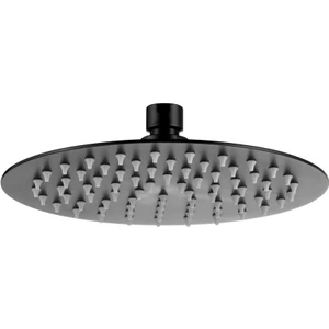 Tepe Duş Başlığı Oval Slim 304 Metal Ø20 cm Siyah KTD105-B