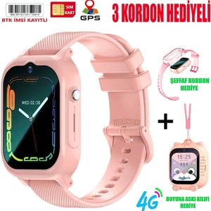 Harvox 4g Max Sim Kartlı Gps'li Çocuk Saati (2 Kordon ve Boyun Askılık Kılıfı HEDİYEİ)-(2024 Model)