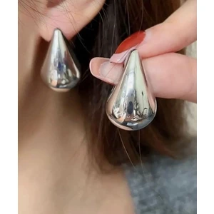 Büş Takı Aksesuar Kadın Gözyaşı Damlası Mode Gümüş Küpe