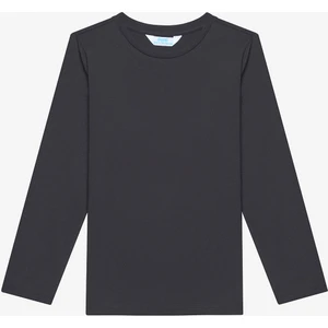 Unisex Bisiklet Yaka Organik Siyah Tişört