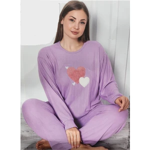 Büyük Beden Interlok Anne Pijama Takımı