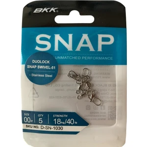 Duolock Snap Swivel-51 No:00 Klipsli Fırdöndü (5'li Paket)
