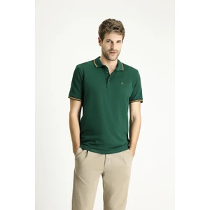 Polo Yaka Slim Fit Dar Kesim Nakışlı Süprem Pamuklu Tişört