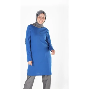 1455_BASKILI Taşlı Tesettür Tunik