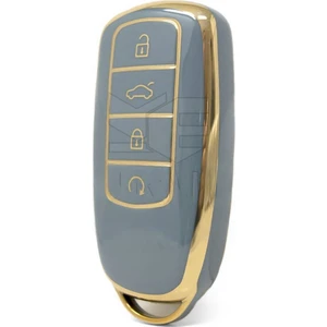 Gma Keys Lüx Chery Tiggo 8 Pro Omoda 5 Tiggo 7 Avantgarde Nano Anahtar Kılıfı Gri Gold Renk