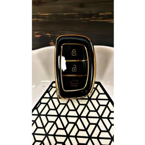 Gma Keys Lüx Hyundai Tucson Elentra Bayon Anahtarsız Çalıştırma Nano Anahtar Kılıfı Siyah Gold Renk