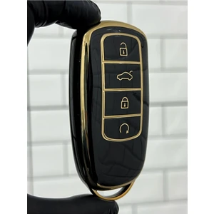 Gma Keys Lüx Chery Tiggo 8 Pro Omoda 5 Tiggo 7 Avantgarde Nano Anahtar Kılıfı Siyah Gold Renk 1.ci Kalite