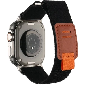 - ​​​Apple Watch Ultra 49mm - Kordon Hasır Strap Kayış Kordon - KRD-106 - Siyah - T31951