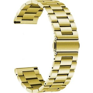 ekılıf - Huawei Watch GT 3 42mm 20mm - Kordon Metal Kordon - Band-04 - Gold - T31555