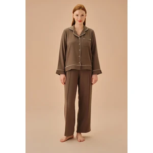 Stylish Gömlek Yaka Pijama Takımı