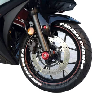 Diablo Supercorsa Motorsiklet Lastik Yazısı Stickeri 2Lastik İçin Set 15-21 İnç Arası Uyumlu Lastik Stiker