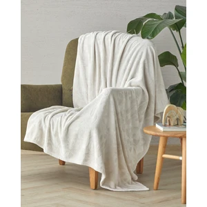 Ramona Jakarlı Supersoft Tv Battaniye 120X160 cm Krem