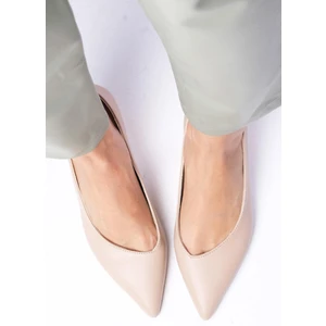 Mio Gusto Livia Ten Rengi Sivri Burunlu Kadın Topuklu Ayakkabı