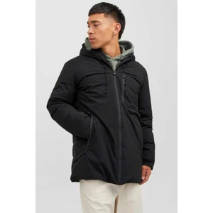 Jack&jones 12256884 Jjpayne Parka Jacket Erkek Uzun Mont Siyah