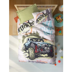 Cotton Box Junior Tek Kişilik Lastikli Çarşaflı Adventure Yeşil Nevresim Takımı