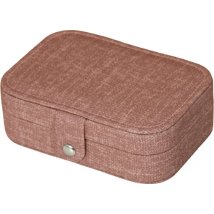 Çok Katmanlı Kapaklı Mücevher Kutusu Küpe Kolye Saklama Kutusu (Pembe) (Yurt Dışından)
