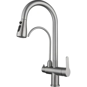 The Sink Krom Spiralli Arıtmalı 3 Fonksiyonlu Eviye Bataryası