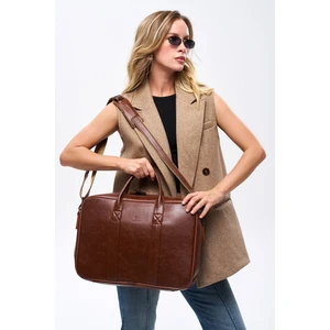 Macbook Organizer Laptop Evrak Çantası 15.6" & 16" Inç Taba