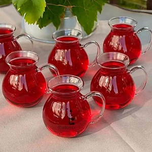 6'lı Pleasure Borosilikat Cam Bardak Set Isıya Dayanıklı Keyfi Ala Kulplu Çay Fincanı Bardağı 180 Ml. Keyfi Ala 6'lı Çay Bardağı Seti – Şık Tasarım, Dayanıklı ve Zarif Çay Keyfi Için Ideal