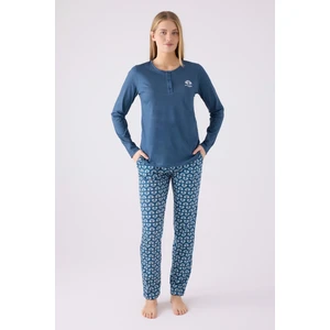 Pierre Cardin 8882 Kadın Uzun Kol Pijama Takım