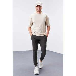 Tommy Life Haki Fermuar Cepli Dar Kalıp  Jogger Erkek Eşofman Alt - 84343