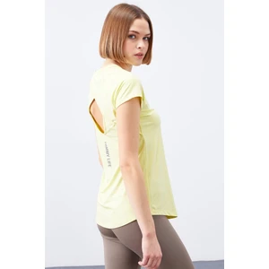Tommy Life Limon Sırt Pencereli Kısa Kol Standart Kalıp O Yaka Kadın T-Shirt - 97101