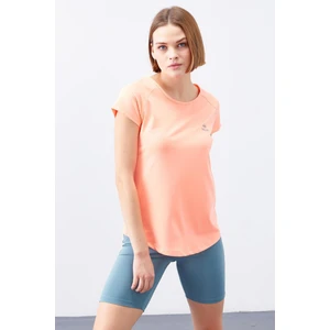 Tommy Life Mercan Sırt Pencereli Kısa Kol Standart Kalıp O Yaka Kadın T-Shirt - 97101