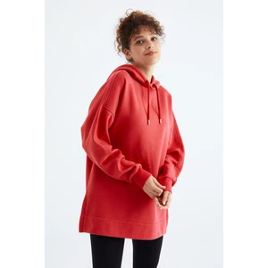 Tommy Life Fiesta Reglan Kol Basic Kapüşonlu Oversize Tunik - 97242
